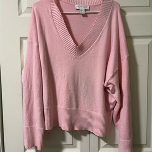 Rachel Zoe Soft Pink V-Neck Sweater